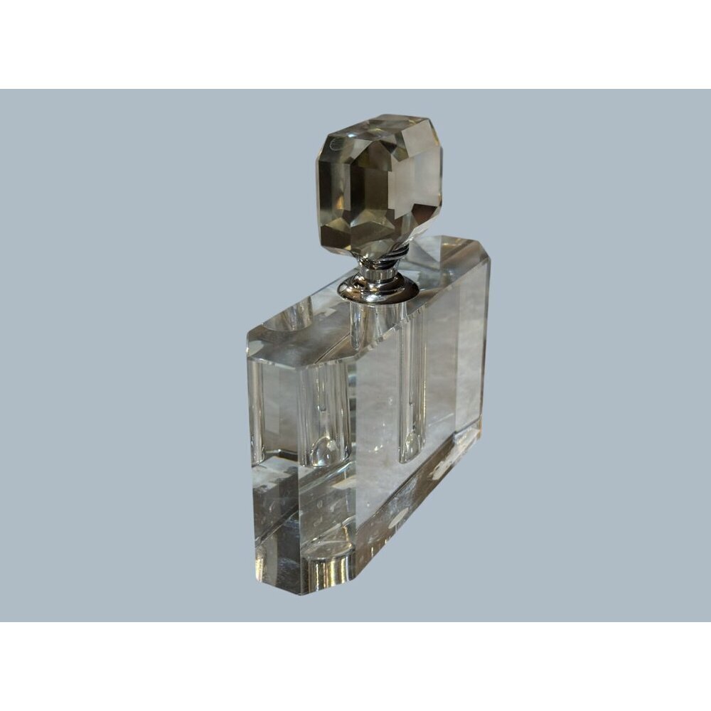 Rectangular Art Deco Hand Cut Crystal Perfume Bottle - Picture 8 of 8
